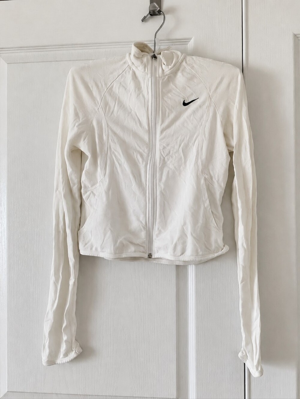 Nike White Lightweight Zip-Up Jacket – Size XS